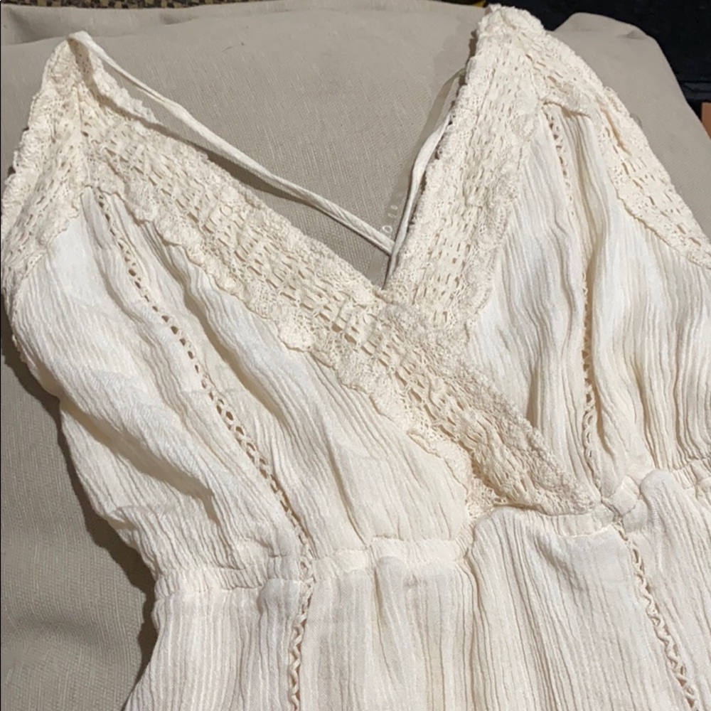 Ivory open back maxi dress